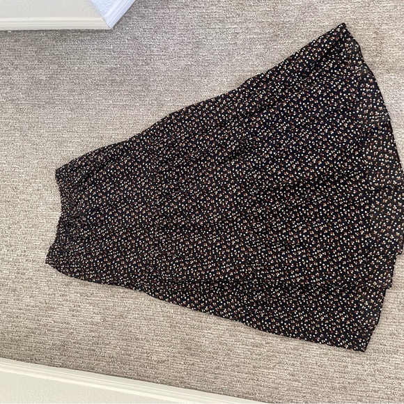 Madewell Black Floral Tiered Maxi Skirt (Size XXS, Fits XS) - Picture 5 of 6